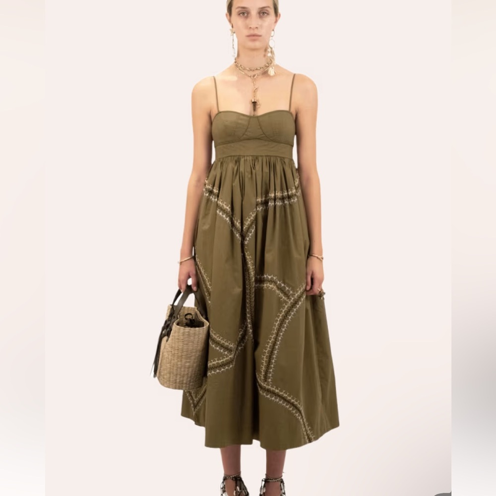 NEW! Ulla Johnson Mariza dress size 2 olive